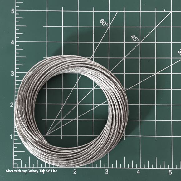 Chunky Bracelet 48 Silver Tone Ultra Thin Intertwined Bangles - Picture 8 of 8